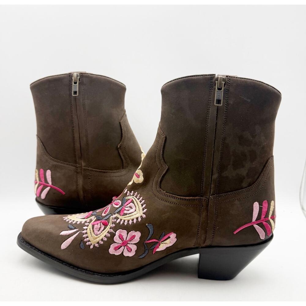 Diba True Women Cains Ville Western Bootie Size 11 M Brown Pink Leather NWOB - Picture 6 of 15
